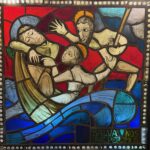 Fray Arnaldo Marcolino Maas Stained Glass Panel, for sale at Grandview Auctions