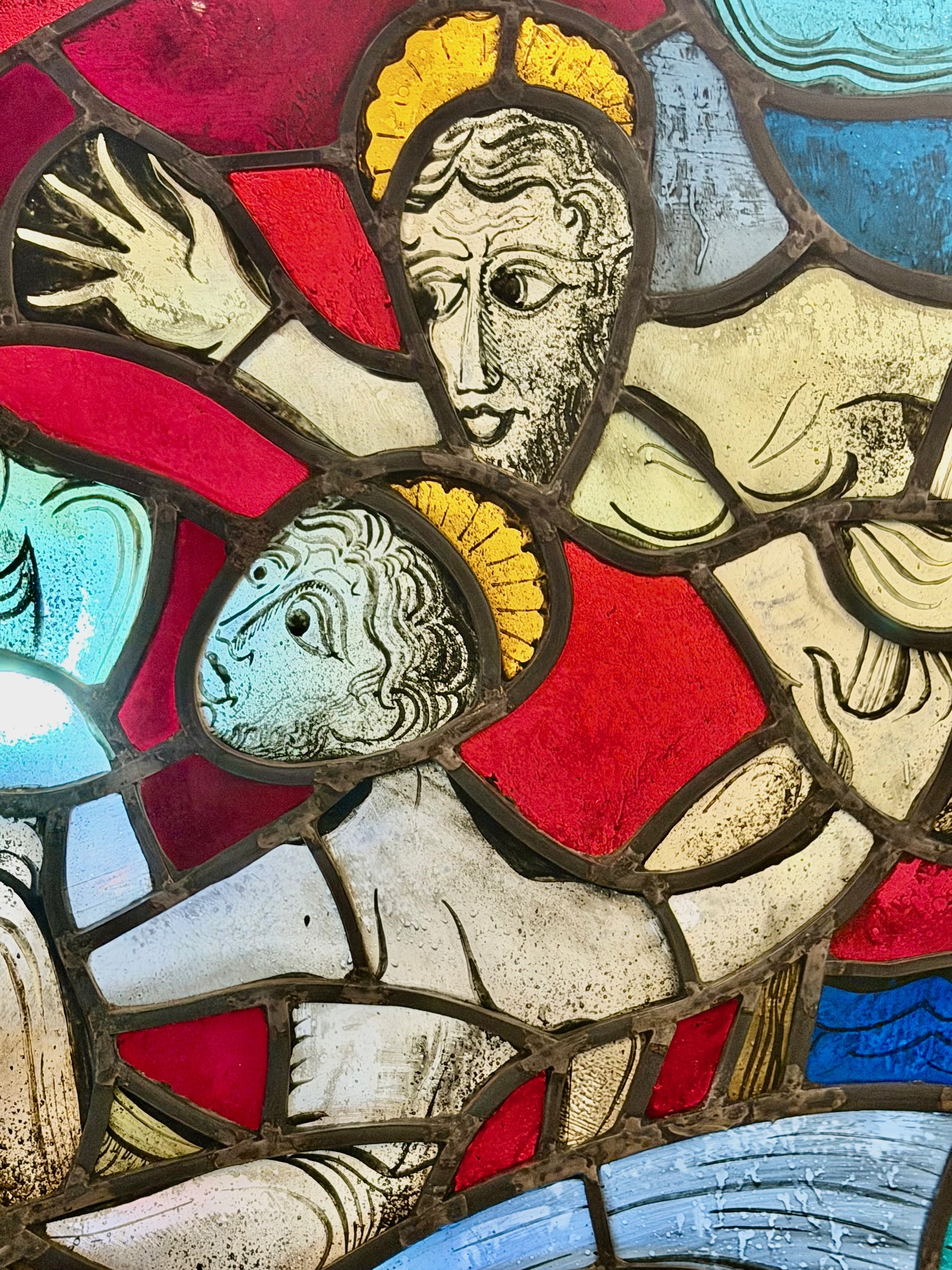 Fray Arnaldo Marcolino Maas Stained Glass Panel, grandview auctions