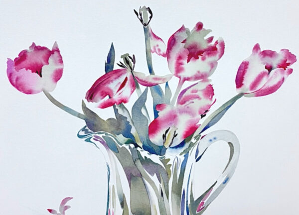 Susan Van Campen Pitcher of Tulips
