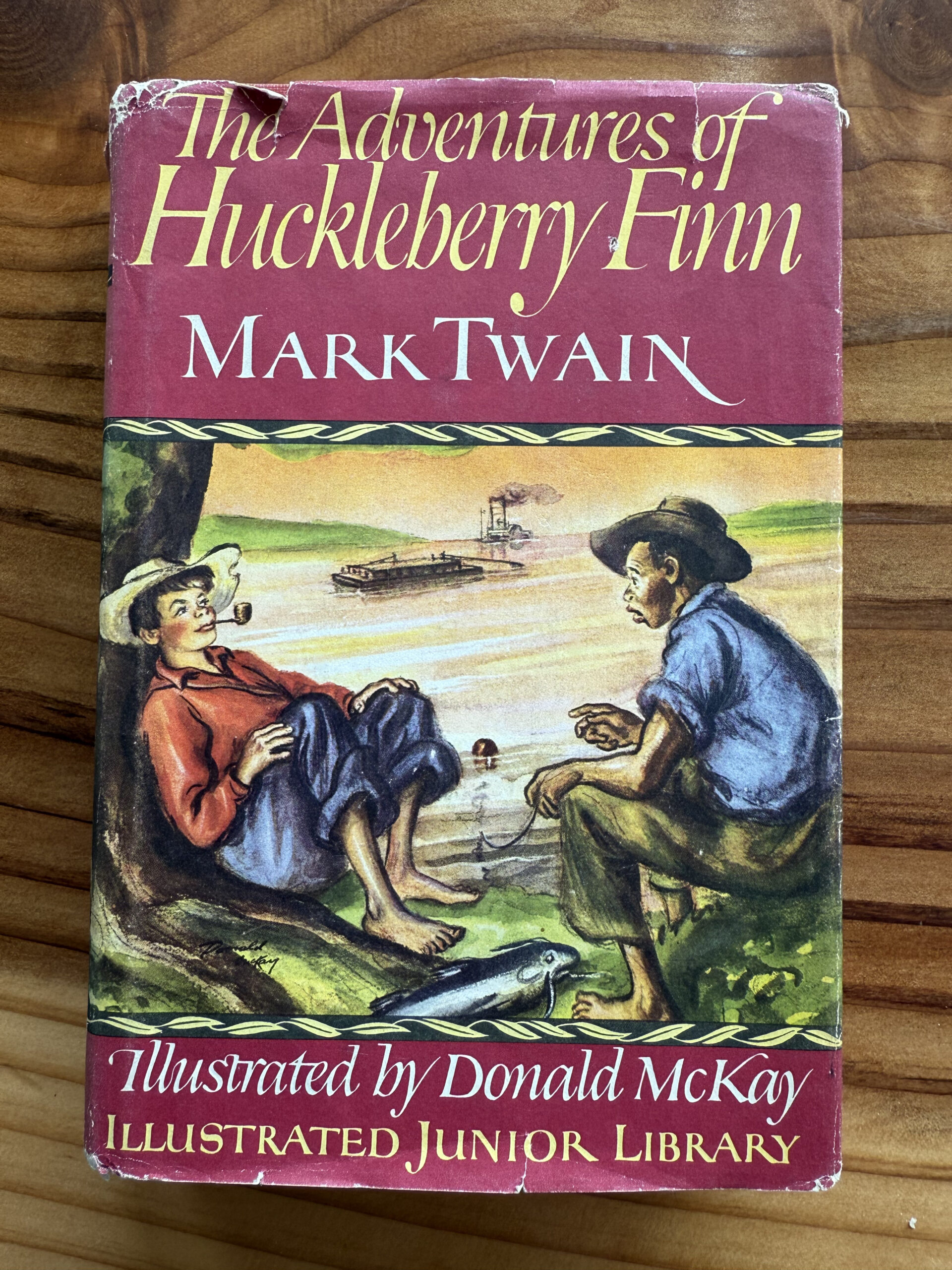 1918 Mark Twain Adventures of Huckleberry Finn Illustrated by Donald McKay w/ Original Dust Jacket Grandview