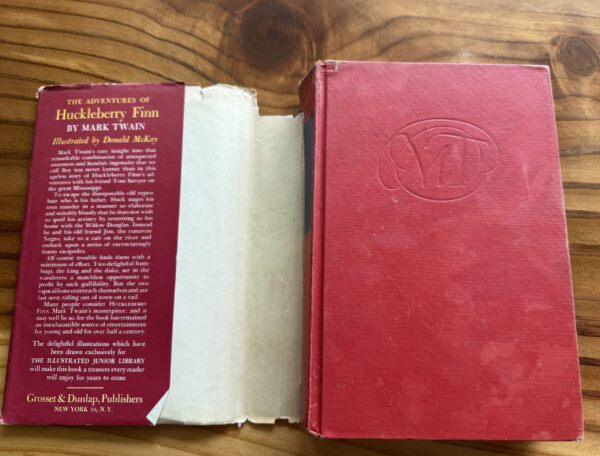 1918 Mark Twain Adventures of Huckleberry Finn Illustrated by Donald McKay w/ Original Dust Jacket Grandview