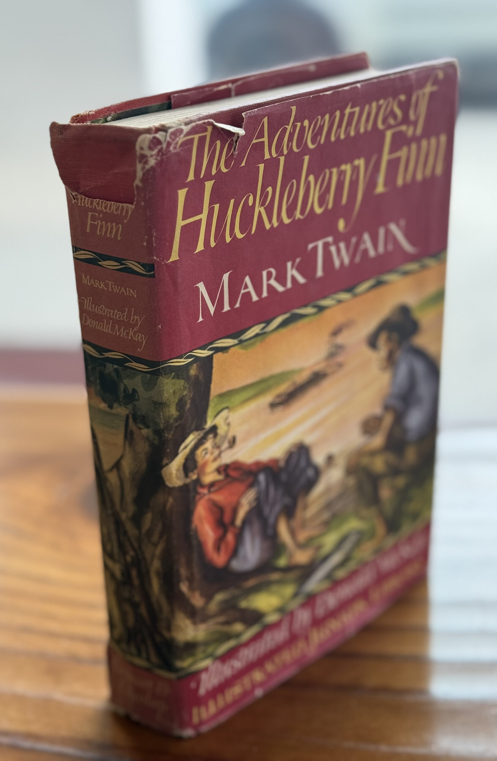 1918 Mark Twain Adventures of Huckleberry Finn Illustrated by Donald McKay w/ Original Dust Jacket